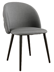 Кресло Y607 (каркас черный / велюр серый grey AG)