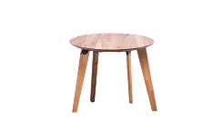 Стол Раунд  D=1000 мм Натуральный дуб/Ноги КС-60 деревянык